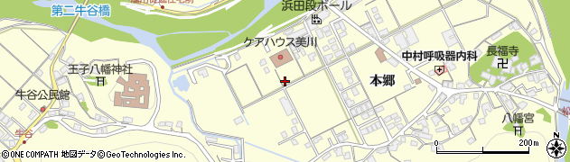 島根県浜田市内村町本郷周辺の地図