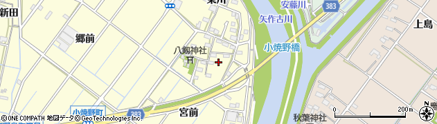 愛知県西尾市小焼野町南川周辺の地図