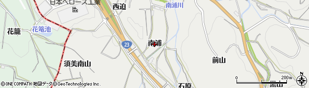 愛知県幸田町（額田郡）須美（南浦）周辺の地図