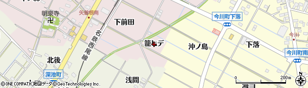 愛知県西尾市矢曽根町（籠ヒデ）周辺の地図