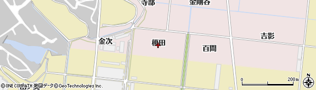 愛知県豊川市西原町（榎田）周辺の地図