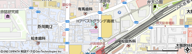 関西みらい銀行高槻駅前支店 ＡＴＭ周辺の地図