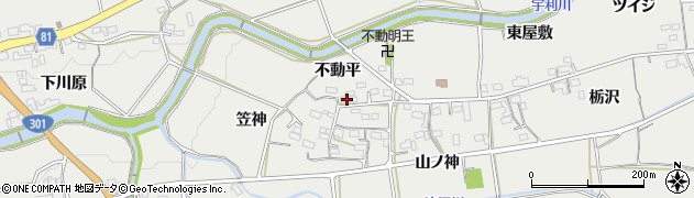 愛知県新城市富岡（不動平）周辺の地図