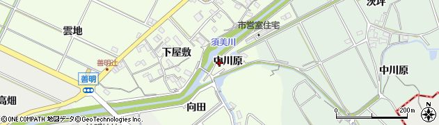 愛知県西尾市室町（中川原）周辺の地図