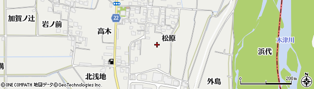 京都府八幡市岩田（松原）周辺の地図