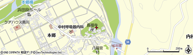 島根県浜田市内村町本郷829周辺の地図