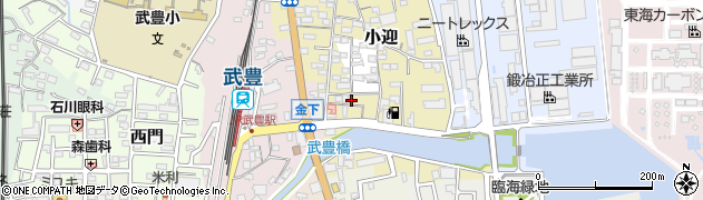 愛知県知多郡武豊町小迎144周辺の地図