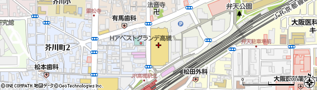 関西スーパー高槻店周辺の地図
