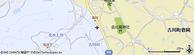 兵庫県三木市吉川町水上775周辺の地図