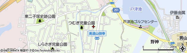 京都府八幡市美濃山（御幸）周辺の地図