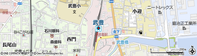 愛知県知多郡武豊町周辺の地図