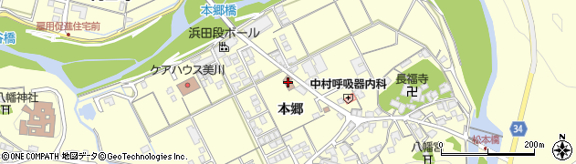 島根県浜田市内村町本郷592周辺の地図