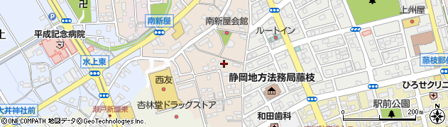 静岡県藤枝市南新屋周辺の地図