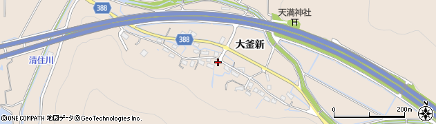 兵庫県姫路市飾東町（大釜新）周辺の地図