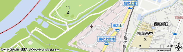大阪府枚方市樋之上町周辺の地図