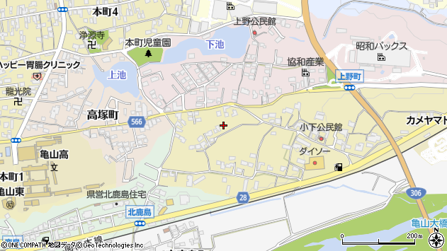 〒519-0113 三重県亀山市小下町の地図