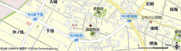 愛知県西尾市今川町（仲屋敷）周辺の地図