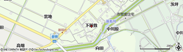 愛知県西尾市室町下屋敷周辺の地図