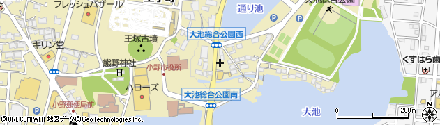 メナード化粧品小野東代行店周辺の地図