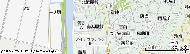 愛知県西尾市楠村町（南浜屋敷）周辺の地図