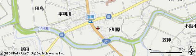 愛知県新城市富岡（下川原）周辺の地図