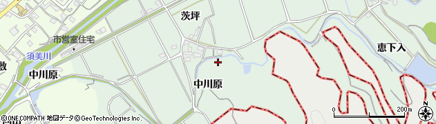 愛知県西尾市家武町中川原95周辺の地図