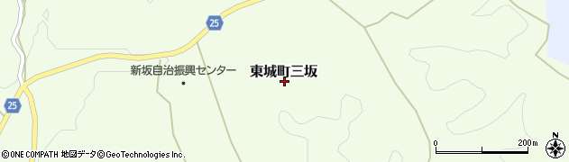 広島県庄原市東城町三坂周辺の地図