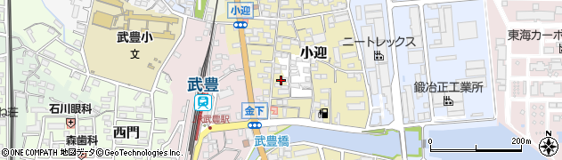 愛知県知多郡武豊町小迎153周辺の地図