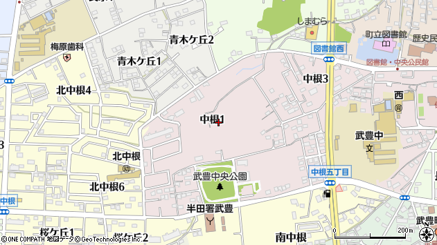 〒470-2334 愛知県知多郡武豊町中根の地図