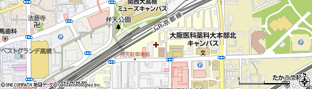 大阪府高槻市八丁西町周辺の地図