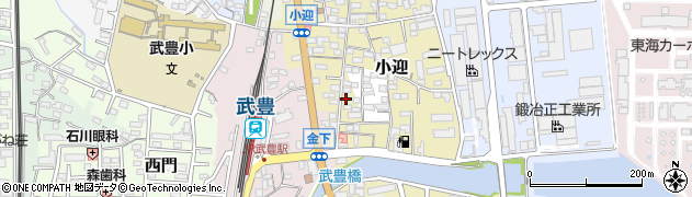 愛知県知多郡武豊町小迎154周辺の地図