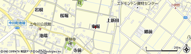 愛知県西尾市今川町（東堀）周辺の地図