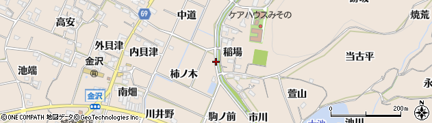 愛知県豊川市金沢町（竹下）周辺の地図