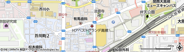 日本仲人連盟ウェディングベル高槻周辺の地図