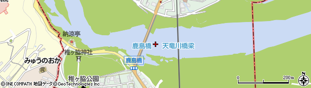 鹿島橋周辺の地図