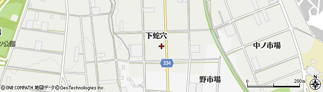 愛知県豊川市千両町下蛇穴周辺の地図