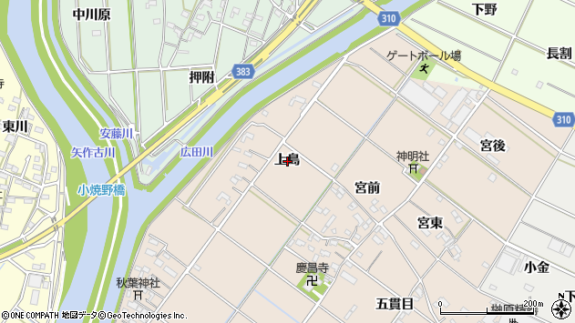 〒445-0035 愛知県西尾市花蔵寺町の地図