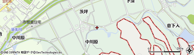 愛知県西尾市家武町中川原67周辺の地図