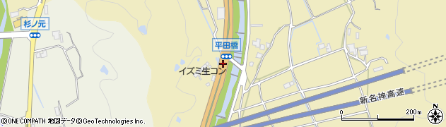 平田橋周辺の地図