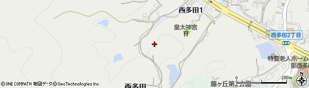 兵庫県川西市西多田（乳母ヶ山）周辺の地図
