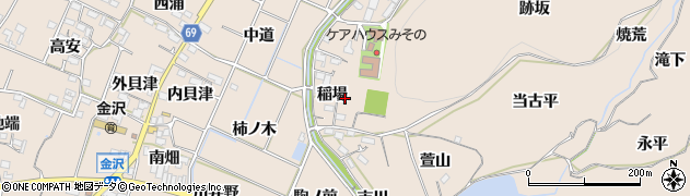 愛知県豊川市金沢町（稲場）周辺の地図