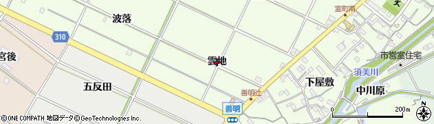 愛知県西尾市室町（雲地）周辺の地図