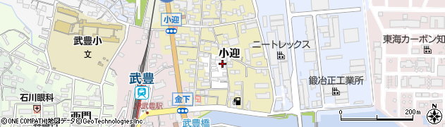 愛知県知多郡武豊町小迎128周辺の地図