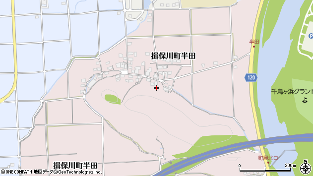 〒671-1601 兵庫県たつの市揖保川町半田の地図
