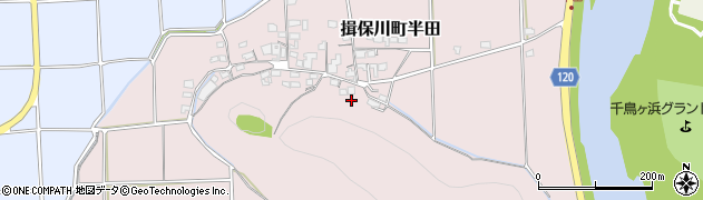 兵庫県たつの市揖保川町半田周辺の地図