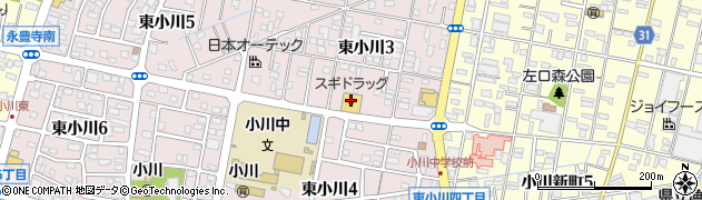 スギ薬局　焼津東小川店周辺の地図
