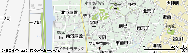 愛知県西尾市楠村町堂地13周辺の地図