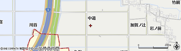 京都府八幡市岩田（古宮）周辺の地図