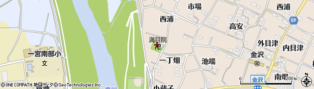 愛知県豊川市金沢町（西浦（養））周辺の地図