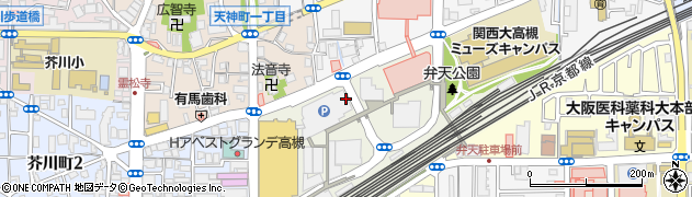 大阪府高槻市白梅町周辺の地図